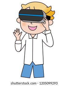 VR man smile