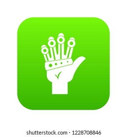 Vr manipulator icon digital green for any design isolated on white vector illustration