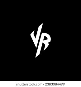 VR monogram esport logo design with cool shape concept in vector