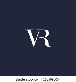 VR monogram fashion logo. V & R initials.