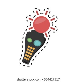 vr motion controller connection cut line vector illustration eps 10