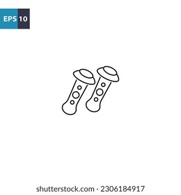 Icono de contorno del controlador de movimiento Vr Ilustración del vector