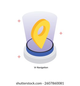 Vr Navigation Concept isometric Style Illustrations. Eps 10 File