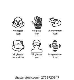 VR object, glove, movement, glasses rotate, VR glasses, Image rotate, icon