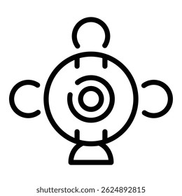 Vr platform camera icon outline vector. Digital game. Virtual reality