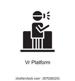 Vr Platform Trendy icon isolated on white and blank background for your design