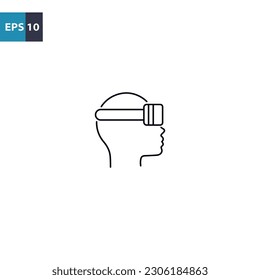 Vr player outline icon Vector illustration