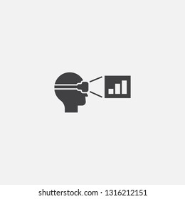 VR presentation base icon. Simple sign illustration. VR presentation symbol design. Can be used for web, print and mobile