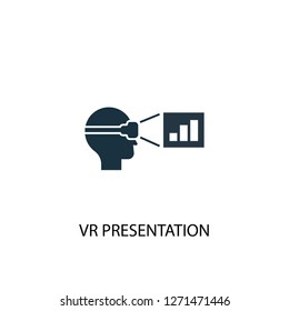 VR presentation icon. Simple element illustration. VR presentation concept symbol design. Can be used for web and mobile.