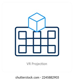 VR Projection and icon concept