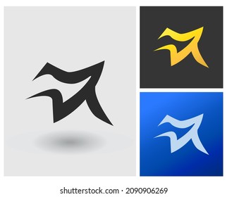 VR R Letra de diseño de logotipo monograma idea de logotipo simple