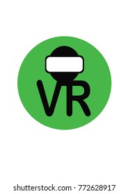 VR Ready logo. Vector illustration for virtual reality industry. Trademark for compatible devices.