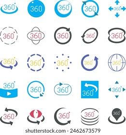 VR-Reality 360-Rotationssymboltechnologie
