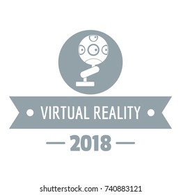 Vr reality logo. Simple illustration of vr reality vector logo for web