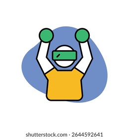 VR Ride Icon vector stock illustration