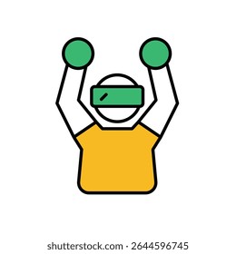 VR Ride Icon vector stock illustration