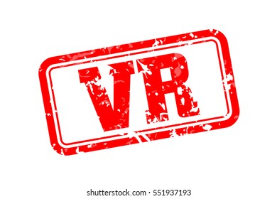 VR rubber stamp vector illustration