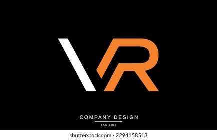 VR, RV, Abstract Letters Logo Monogram