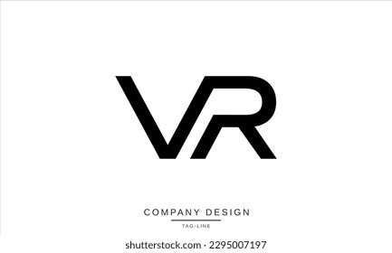 VR, RV, Abstract Letters Logo Monogram