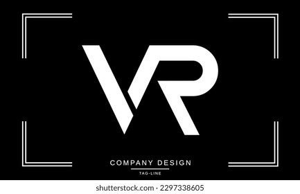 VR, RV, Abstract Letters Logo Monogram