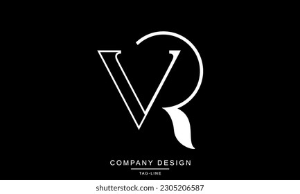 VR, RV, Abstract Letters Logo Monogram