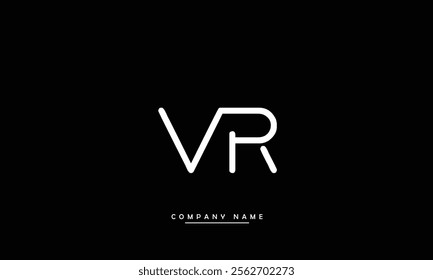VR, RV Abstract Letters Logo Monogram