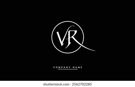 VR, RV Abstract Letters Logo Monogram