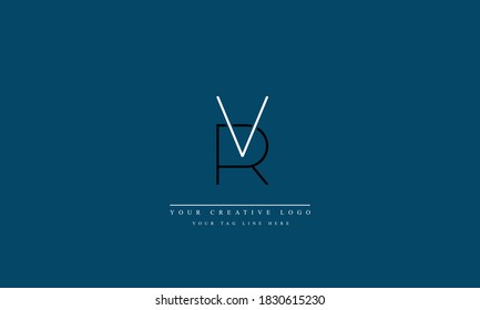 VR RV abstrakte Vektorlogo-Monogramm-Vorlage