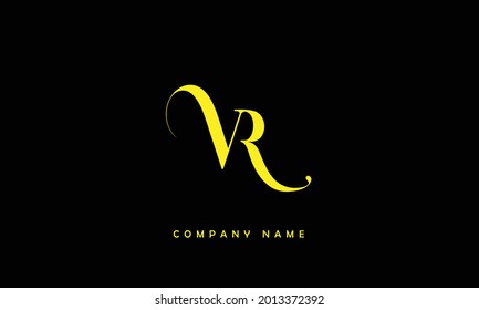 VR, RV Alphabets Letters Logo Monogram