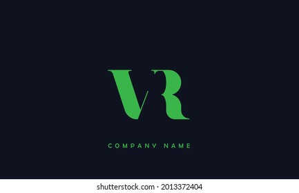 Monogramm für die Logos der Alphabets VR, RV