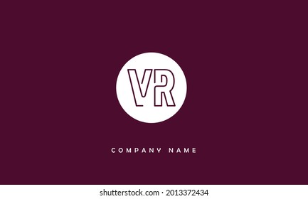 Monogramm für die Logos der Alphabets VR, RV