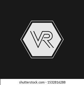VR or RV logo and icon designs
