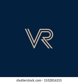 VR or RV logo and icon designs