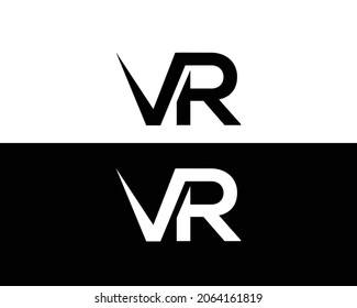 Modelo VR o RV y diseño de iconos Vector con fondo negro o blanco