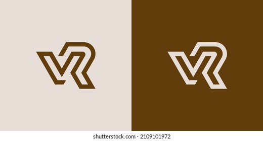 VR RV logo. the letter V and R perfectly combined into a new, modern and original Logo