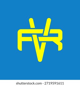 VR or RV monogram logos overlapping.	
