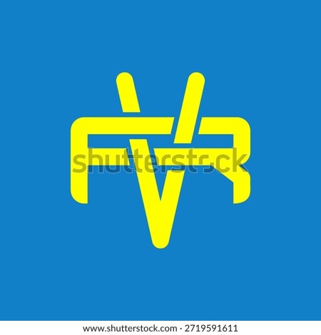 VR or RV monogram logos overlapping.	