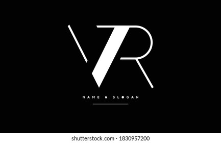 VR ,RV ,V ,R  Abstract Letters Logo Monogram