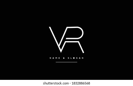 VR ,RV ,V ,R  Abstract Letters Logo monogram