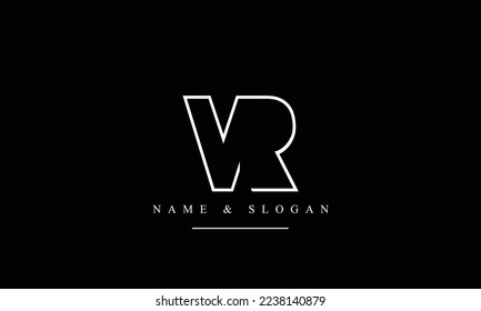 VR, RV, V, R abstract letters logo monogram