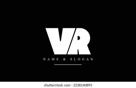 VR, RV, V, R abstract letters logo monogram