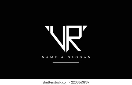 VR, RV, V, R abstract letters logo monogram