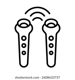VR Sensors Vector Line Icon Design
