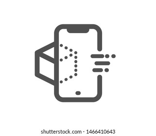 VR Simulation Sign. Augmented Reality Phone Icon. 3d Cube Symbol. Classic Flat Style. Simple Augmented Reality Icon. Vector