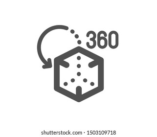 VR simulation sign. Augmented reality icon. 3d cube symbol. Classic flat style. Simple augmented reality icon. Vector