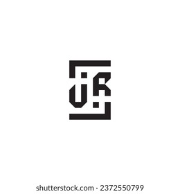 VR square concept retro logo in high quality professional design that will print well across any print media