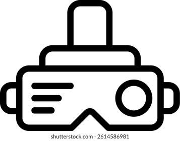 VR Storytelling Line Vector Icon Design
