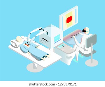 VR Surgery Vector Illustration