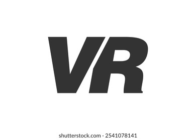 VR Techno Editable Font Logo For Corporate Branding. Bold, Futuristic Design With Unique Typographic Ideas. Minimal Custom Type And Dynamic Letter Variations For Promotion, Printing, And Book Titles