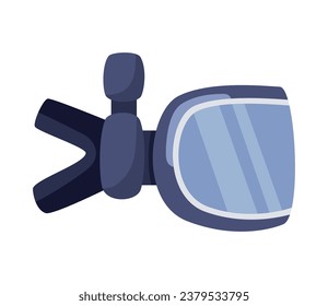 vr technology glasses side view vector isolated